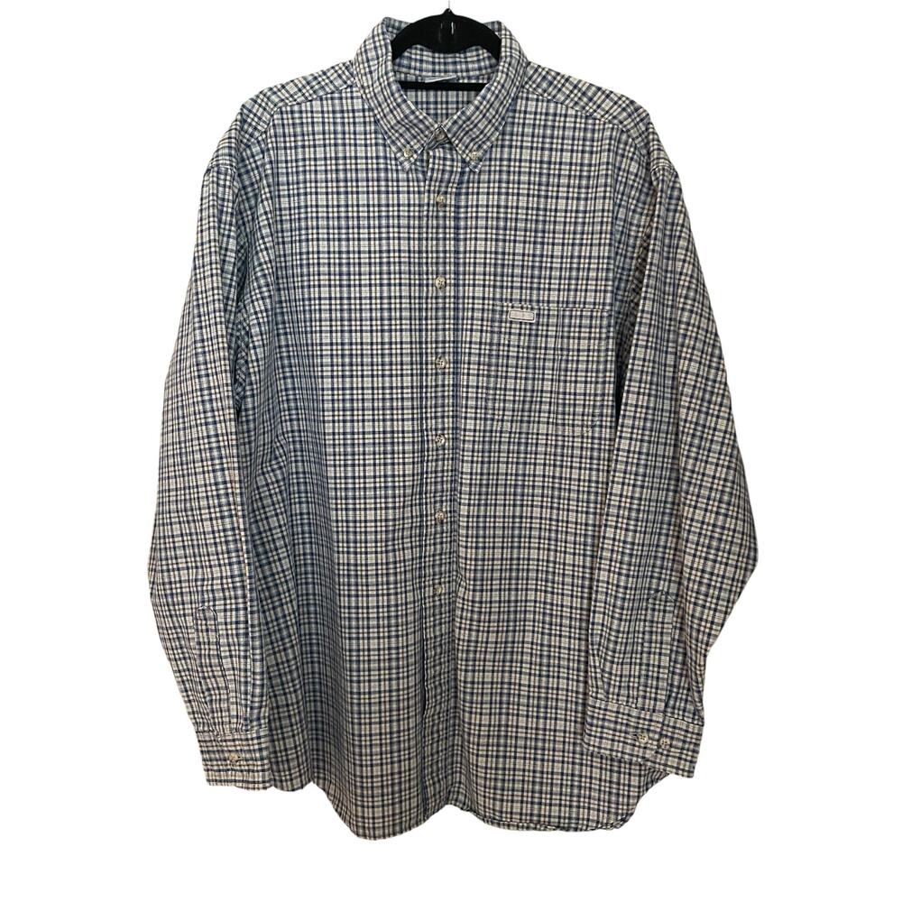 Carhartt Mens XL Khaki Work Shirt Long Sleeve Cotton Button Down Workwear